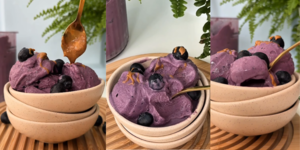 Blueberry, peanut butter & jelly ice cream la CREAMi Deluxe by Liana Mingioaga