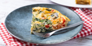 Quiche cu spanac și cheddar și cartofi la multicookerul Combi11in1