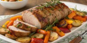 Mușchi de porc cu legume la cuptor la airfryerul Double Stack XL SL 451