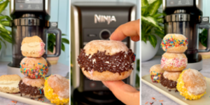 Mini gogoși umplute cu înghețată de vanilie la CREAMi