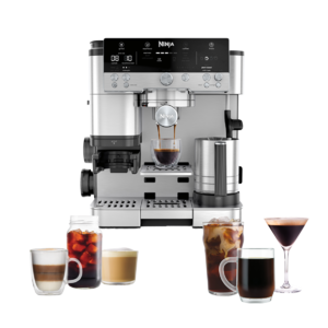 Espressor semi-automat 3in1 Ninja Luxe Café Premier ES601EU, 1650W, extractie la rece, rasnita incorporata cu 25 trepte de macinare, cantar incorporat, recipient de spumare cu tel integrat, recunoastere automata a filtrului, autocuratare a sistemului