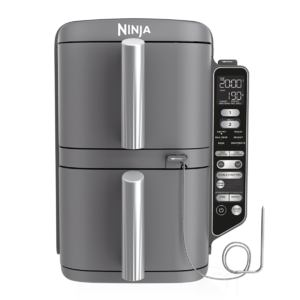 Airfryer Double Stack XL Smart SL451, 2470W, 9.5L, 6 funcții de gătit, termometru digital, gri Ninja