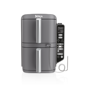 Airfryer Double Stack XL Smart SL451, 2470W, 9.5L, 6 funcții de gătit, termometru digital, gri Ninja