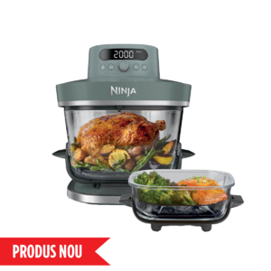 Airfryer CRISPi PRO XL, 7 în 1 AS101EUGY, 2050W, 5.7L/2.3L, recipient sticlă, gri Ninja