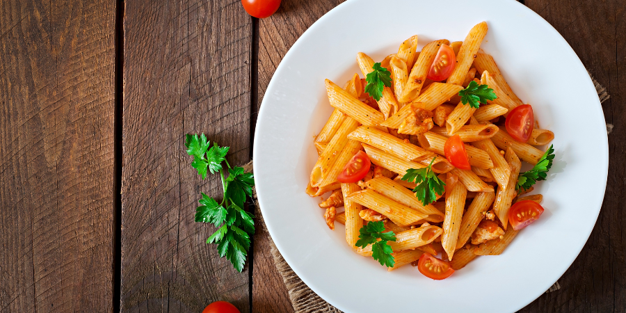 Penne cu sos de legume și piept de pui la Robot de bucătărie 3 în 1 BN800 by Ana Ioniță