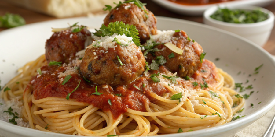 Spaghete cu chifetele la multicookerul Foodi PossibleCooker