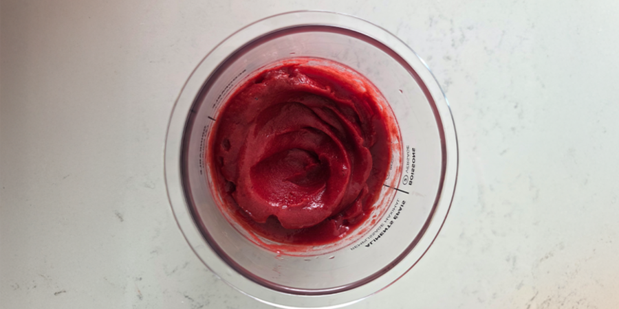 Sorbet de zmeură cu busuioc la CREAMi Deluxe by Prăjiturela