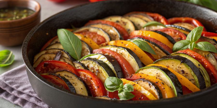 Ratatouille afumat la cuptorul electric de exterior OO101