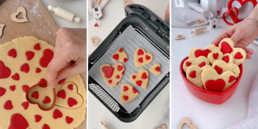 Biscuiți inimioare la airfryerul Double Stack