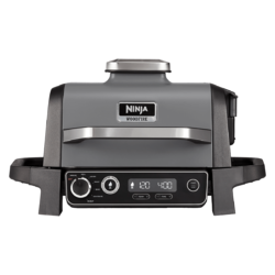 Grătar electric de EXTERIOR cu funcție de afumare Woodfire OG701, 40°- 240°C, 2400W, 7 funcții Ninja